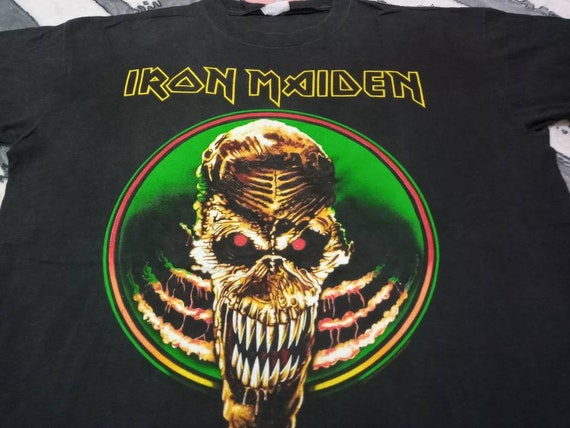 Vintage Iron maiden heavy metal 90s band t shirt