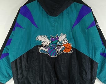 Vintage 90's Charlotte Hornets American Basketball Team Colorblock