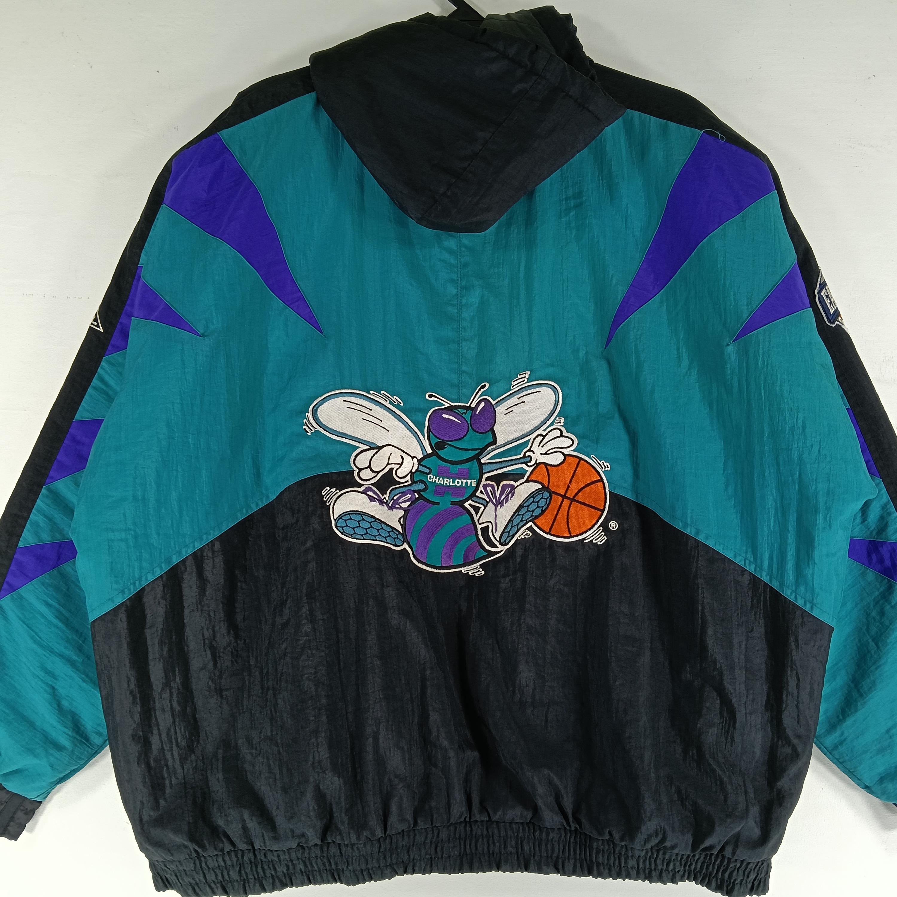 Vintage 90's Charlotte Hornets American Basketball Team Colorblock