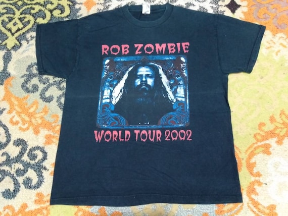 Vintage Rob Zombie World Tour Demon Speeding Large Black T