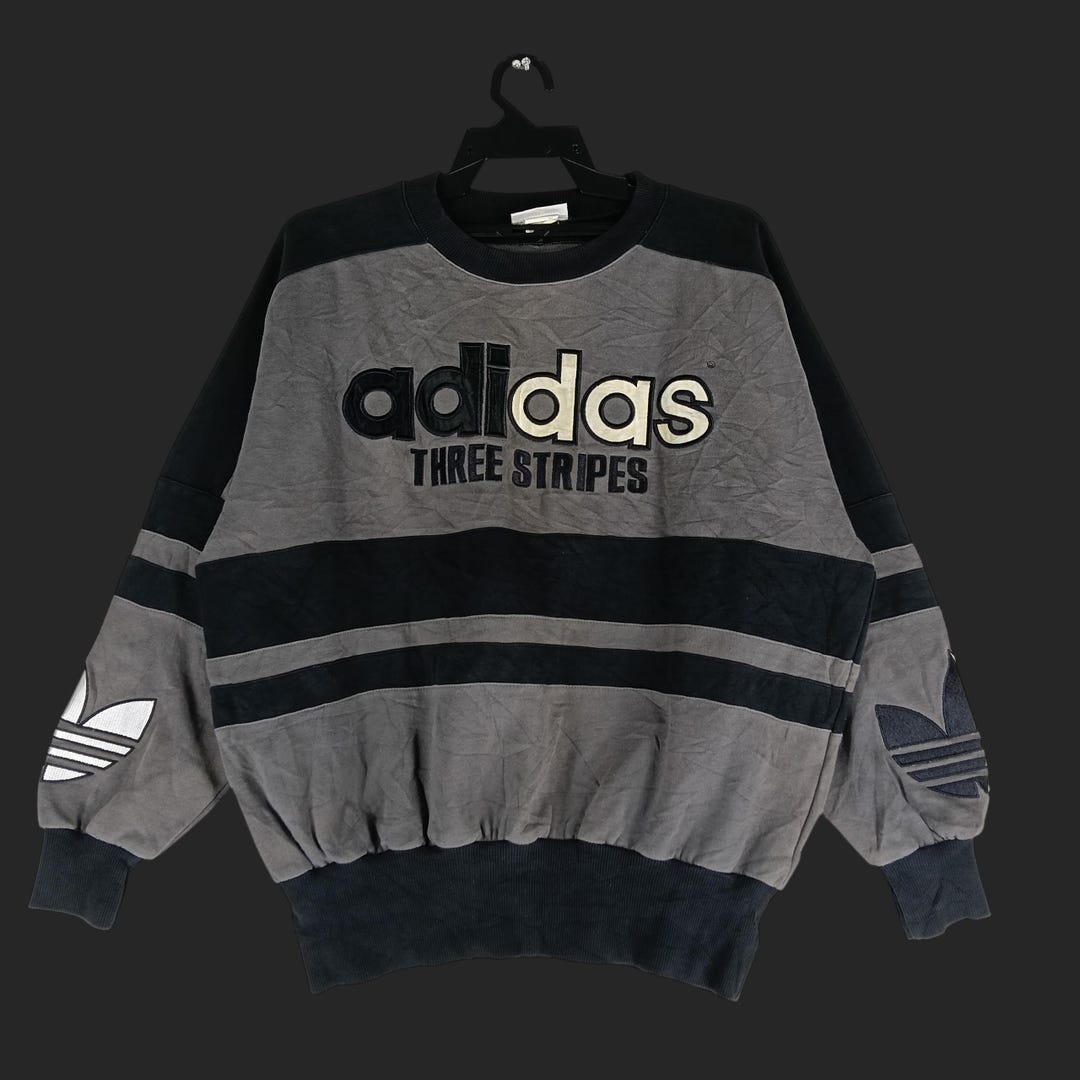 Vintage 90 s Adidas Three Stripes Embroidery Multicolor Large vintage-90-s-adidas-three-stripes-embroidery-multicolor-large