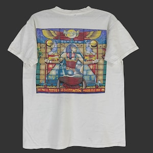 Camiseta vintage média branca Hard Rock Cafe Myrtle Beach dos anos 90, camiseta de música Hard Rock tamanho M