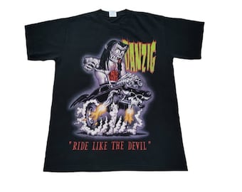 Vintage Danzig American Heavy Metal Band Medium Black T Shirt Danzig Music Genre Tour Concert Tee Size M