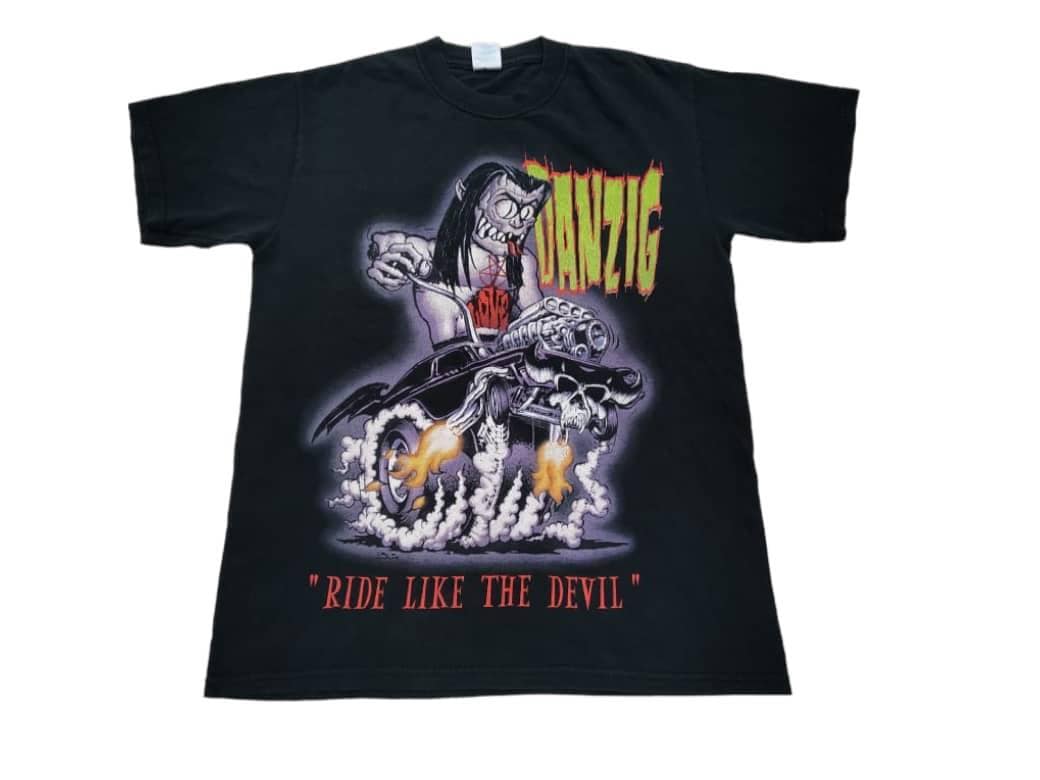 Vintage Danzig American Heavy Metal Band Medium Black T Shirt