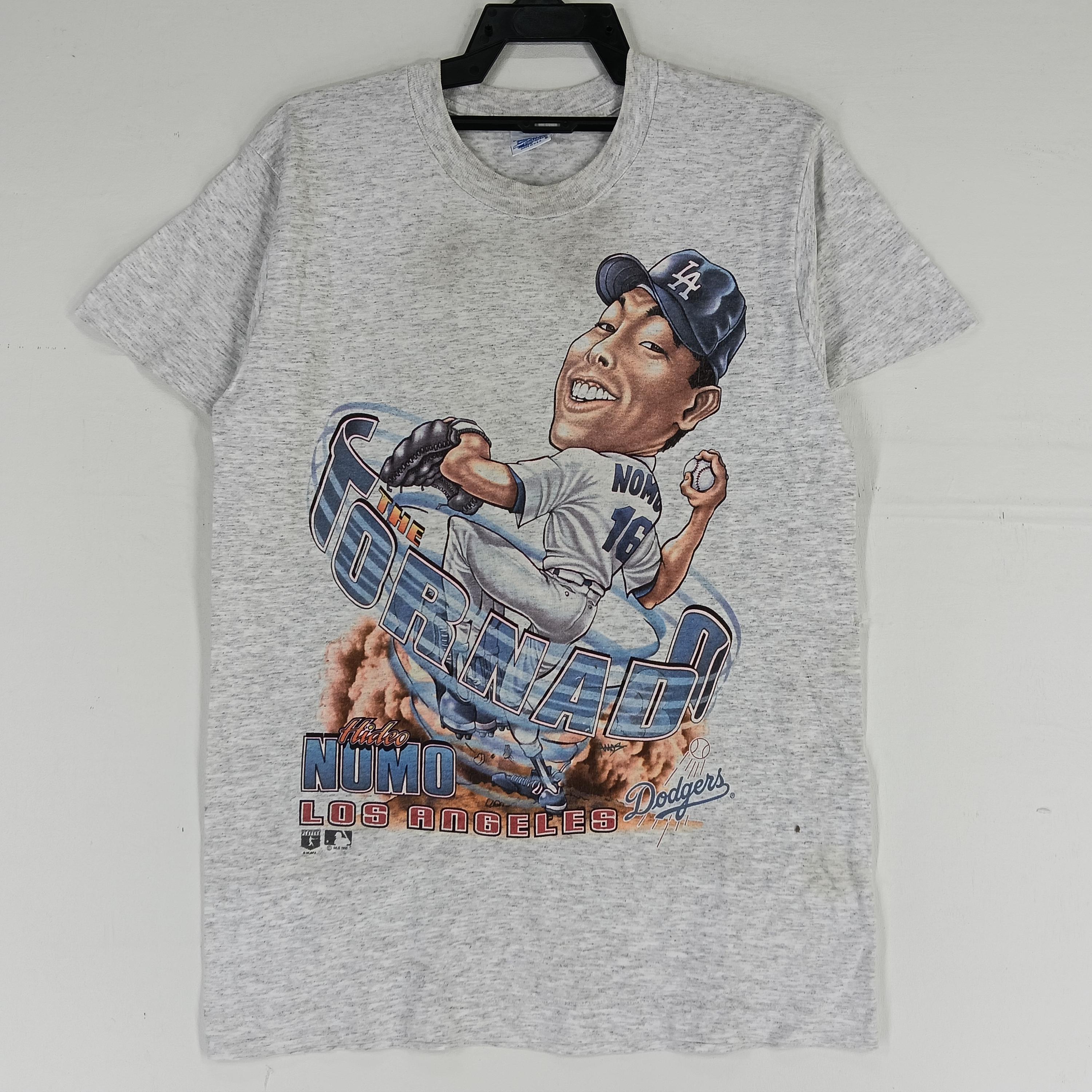 90s “HIDEO NOMO” Tee made in usa tシャツ　M Vintage 90s Hideo Nomo Los Angeles Baseball Team Grey Medium T