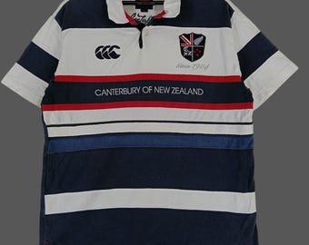 【フォロー割適用】90s Canterbury of NZ 香港代表ラガーシャツ 90s カンタベリー オールブラックス ラガーシャツ ニュージーランド製
