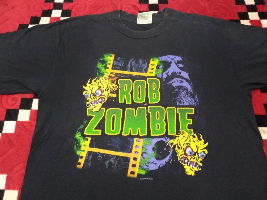 Vintage Rob Zombie World Tour Demon Speeding Large Black T Shirt