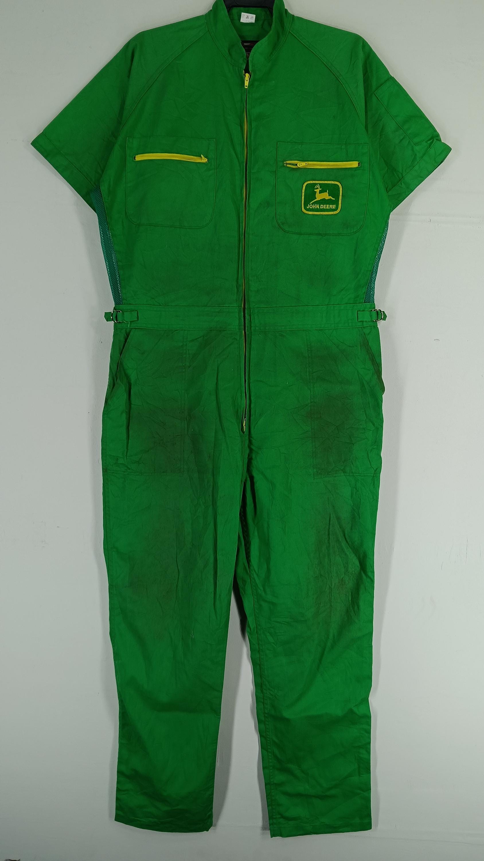 Vintage 90s John Deere Coveralls Green 3large John Deere Trucker