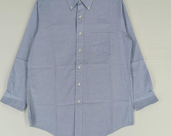 Vintage Brooks Brothers Japanese Brand Chambray Shirt Medium Blue Denim Oxfords  Button Up Shirt Size M