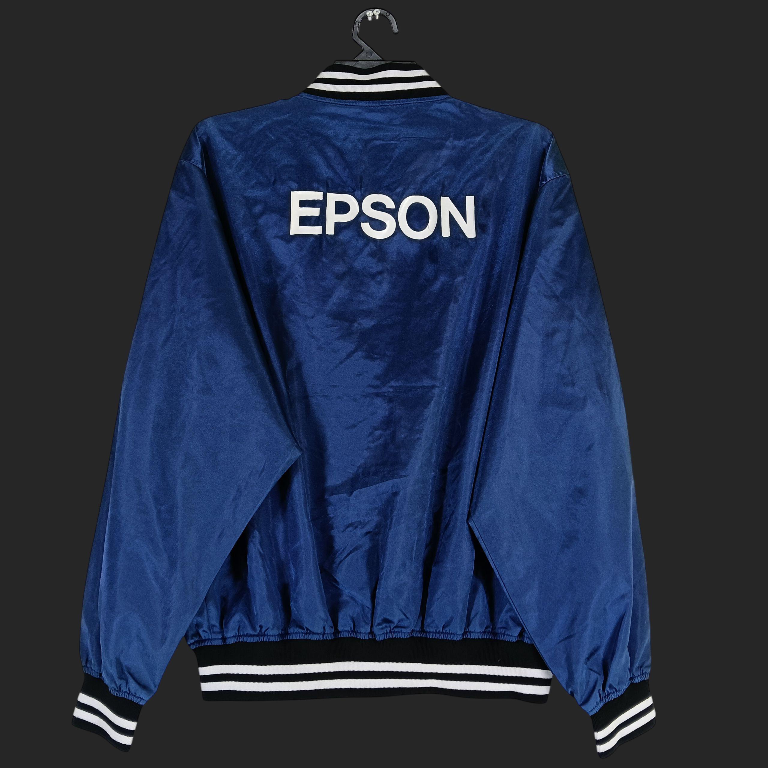 Vintage 90's Epson Electronic Blue Varsity Large Jacket Epson