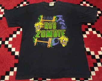 Vintage Rob Zombie World Tour Demon Speeding Large Black T Shirt