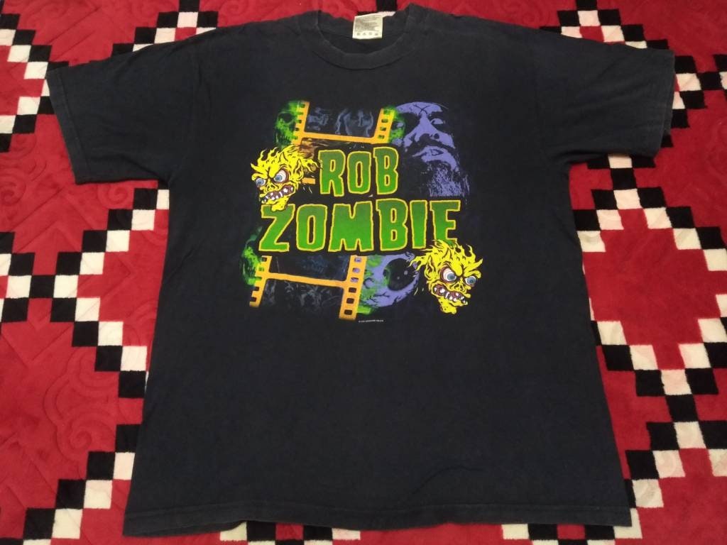 Vintage Rob Zombie World Tour Demon Speeding Large Black T