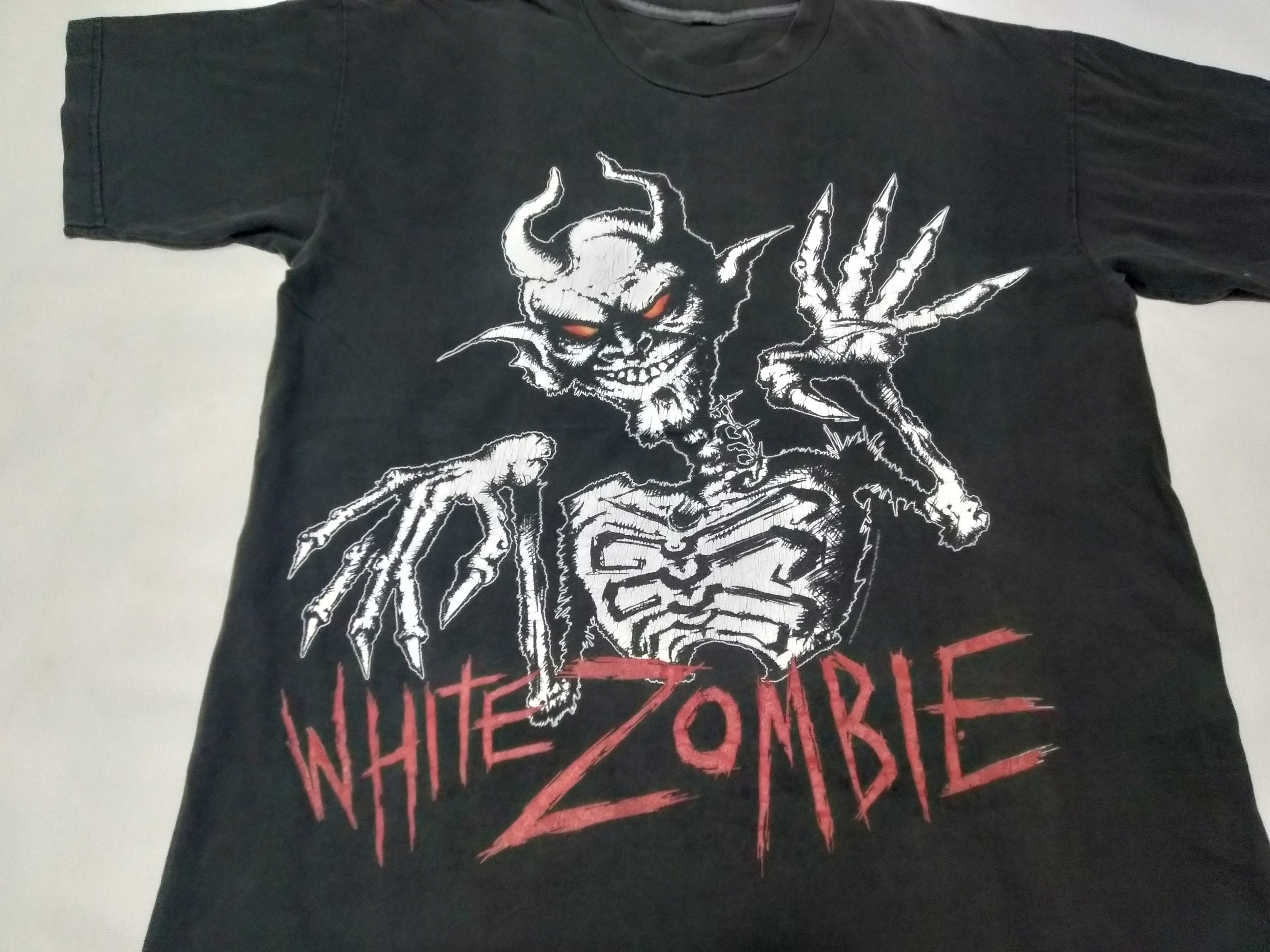 Vintage 90's White Zombie Metal Hardcore Music Black Large T Shirt