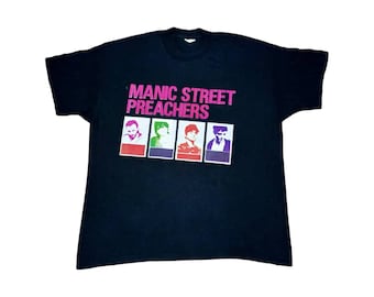 Vintage 90s Manic Street Preachers T-shirt Motorcycle Emptiness
