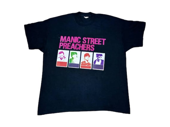 Vintage Manic Street Preachers Welsh Rock Indie Band Black Xlarge