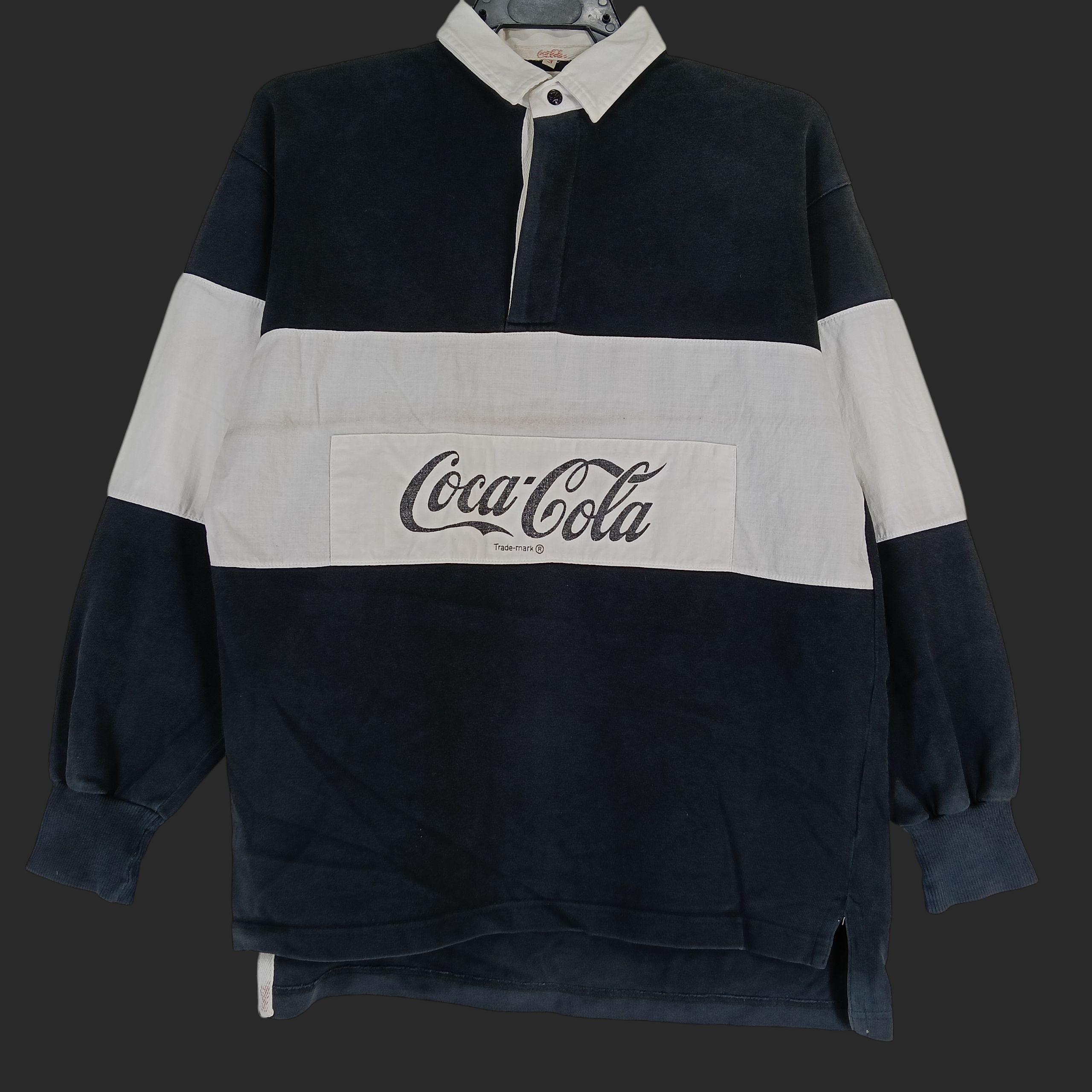Coca-Cola ラガーシャツ ブラック Vintage 1986 Coca Cola Open Water Black White Shirt Medium 80's
