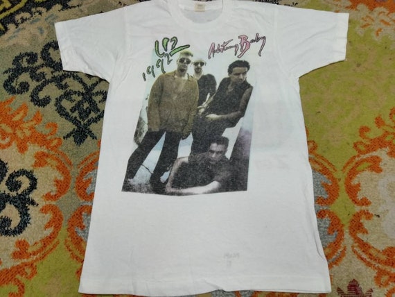 Vintage 90's U2 Irish Rock Band Alternative Indie White Large T