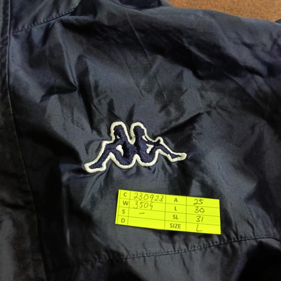 Vintage Kappa Sport Italia Black Jacket Windbreaker Large 1990's