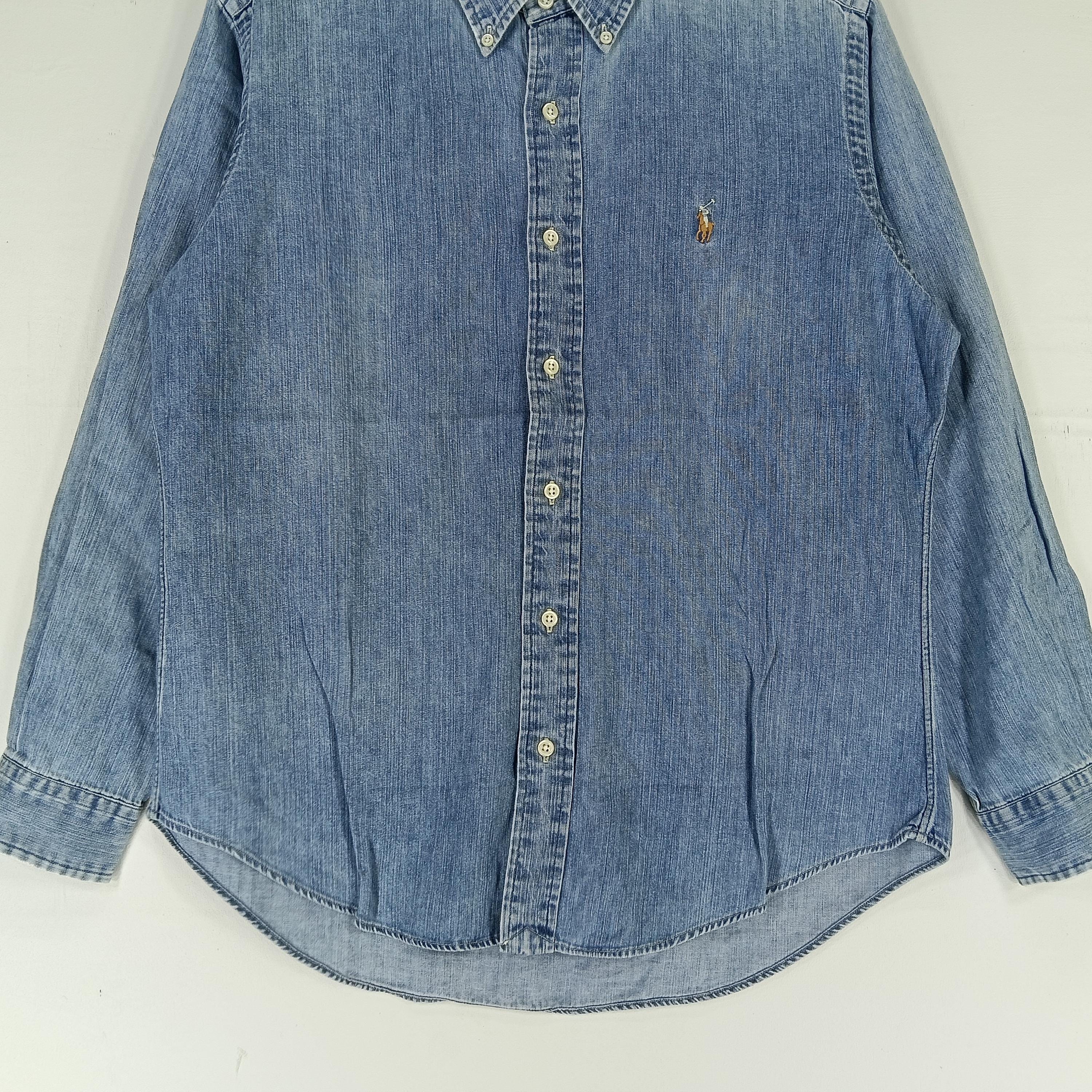 Vintage Polo Country Ralph Lauren Jeans Shirt Large 90s Polo Pony