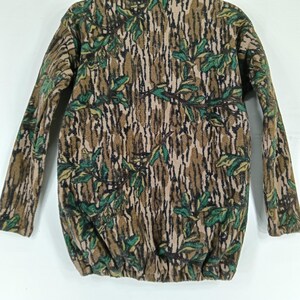 Vintage Bluebills Äkta Trädkamouflage Tröja Jacka Med Halv Dragkedja Liten Kamouflage Militärstil Jaktskog Mossy Oak T-shirt Storlek S bild 9