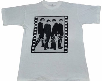 ヴィンテージ グレイ 日本のロックバンド ホワイト ラージ Tシャツ