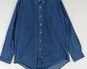 Vintage Polo Country X Ralph Lauren Denim Button up Shirt - Etsy