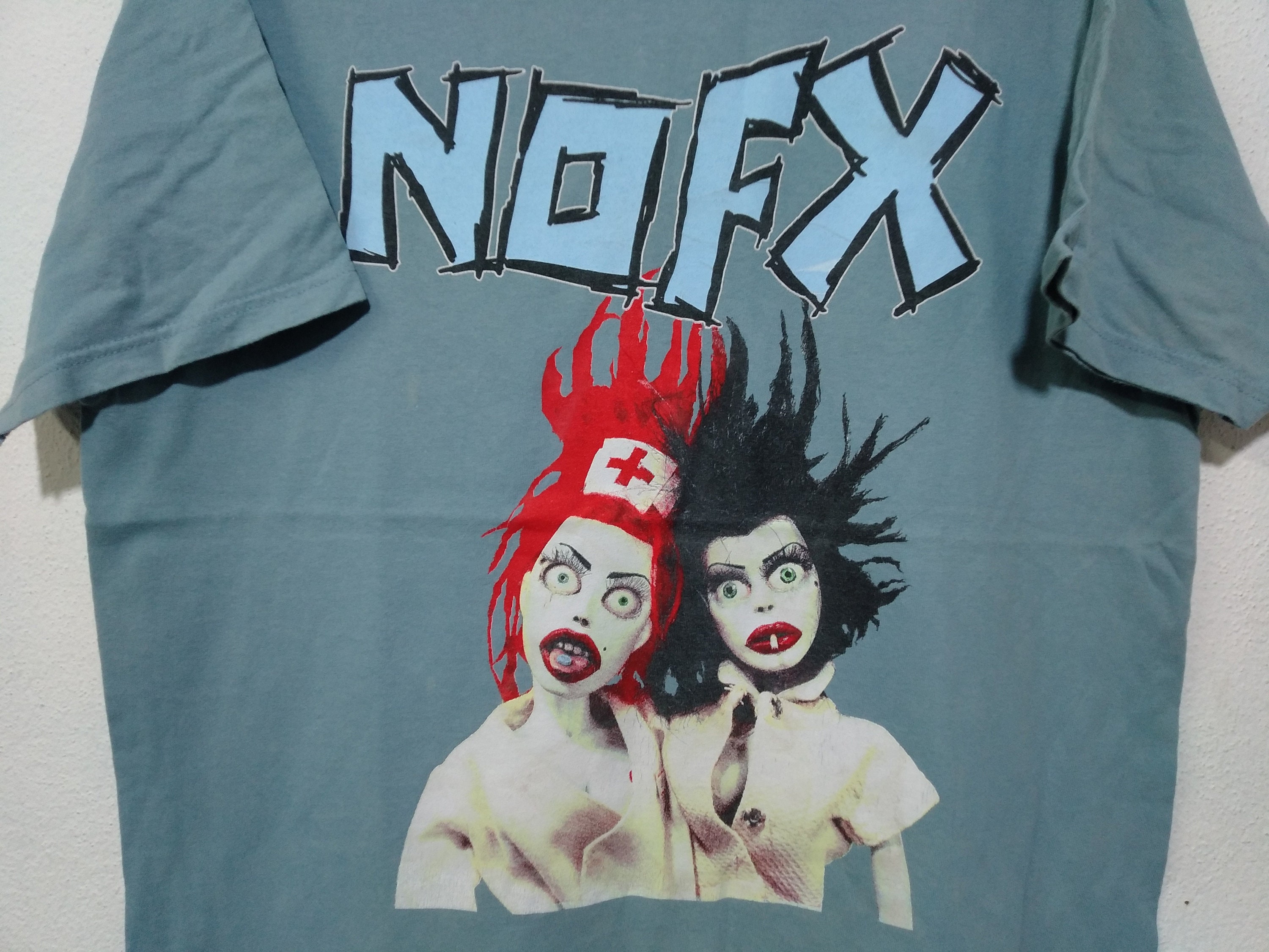 Vintage Nofx Punk Band Blue Large T Shirt Nofx American Rock