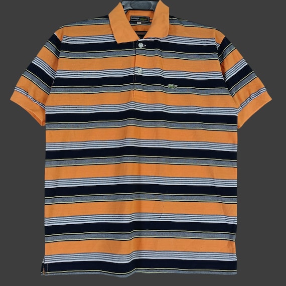 Vintage Chemise Lacoste Multi Color Large Polo Shirt Lacoste