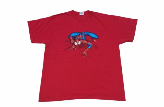 Vintage Spiderman Marvel Movie Red Large T Shirt … - image 1