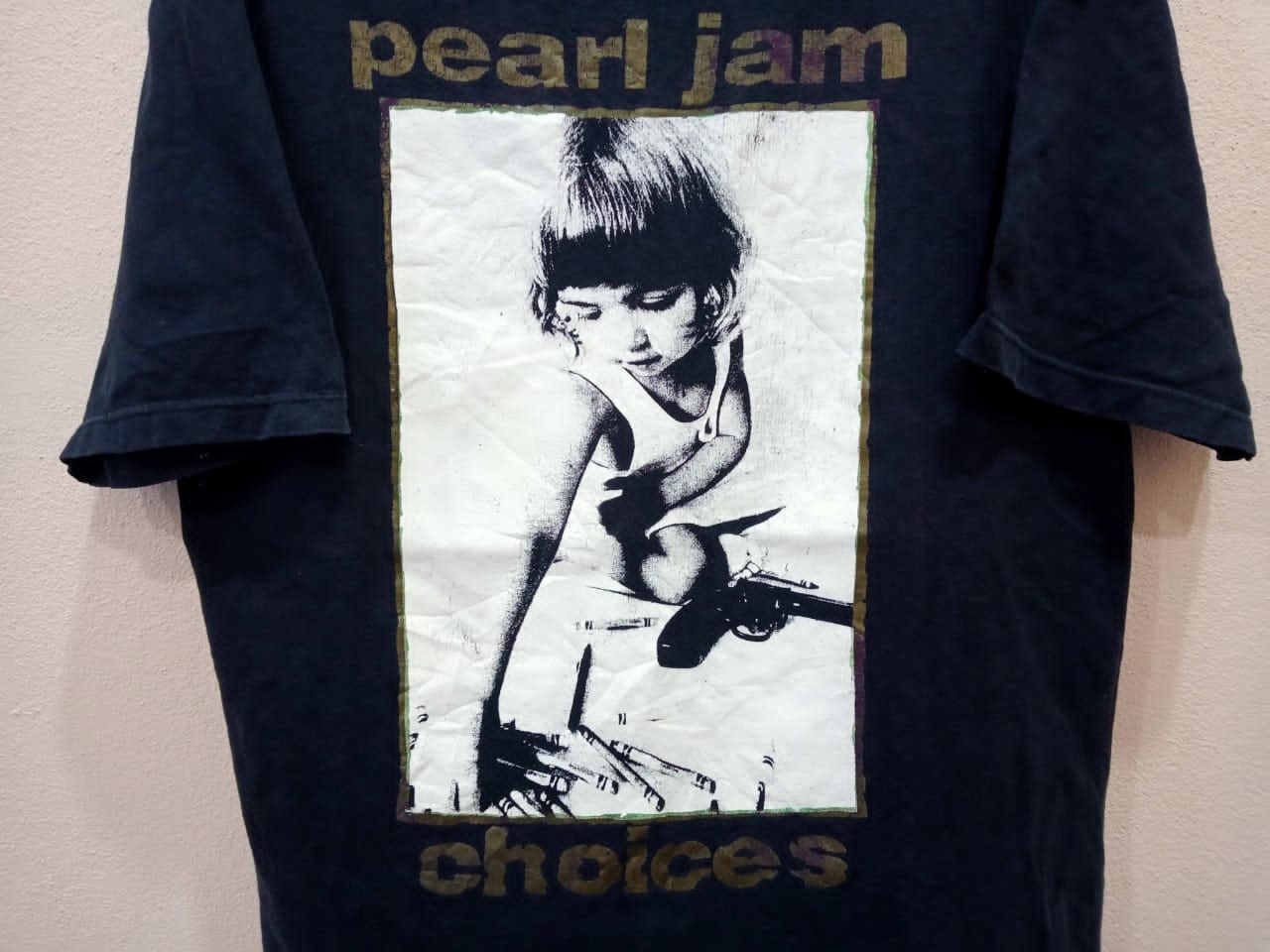Vintage Pearl Jam Choices T Shirt 1990s Men's XL Black Nice