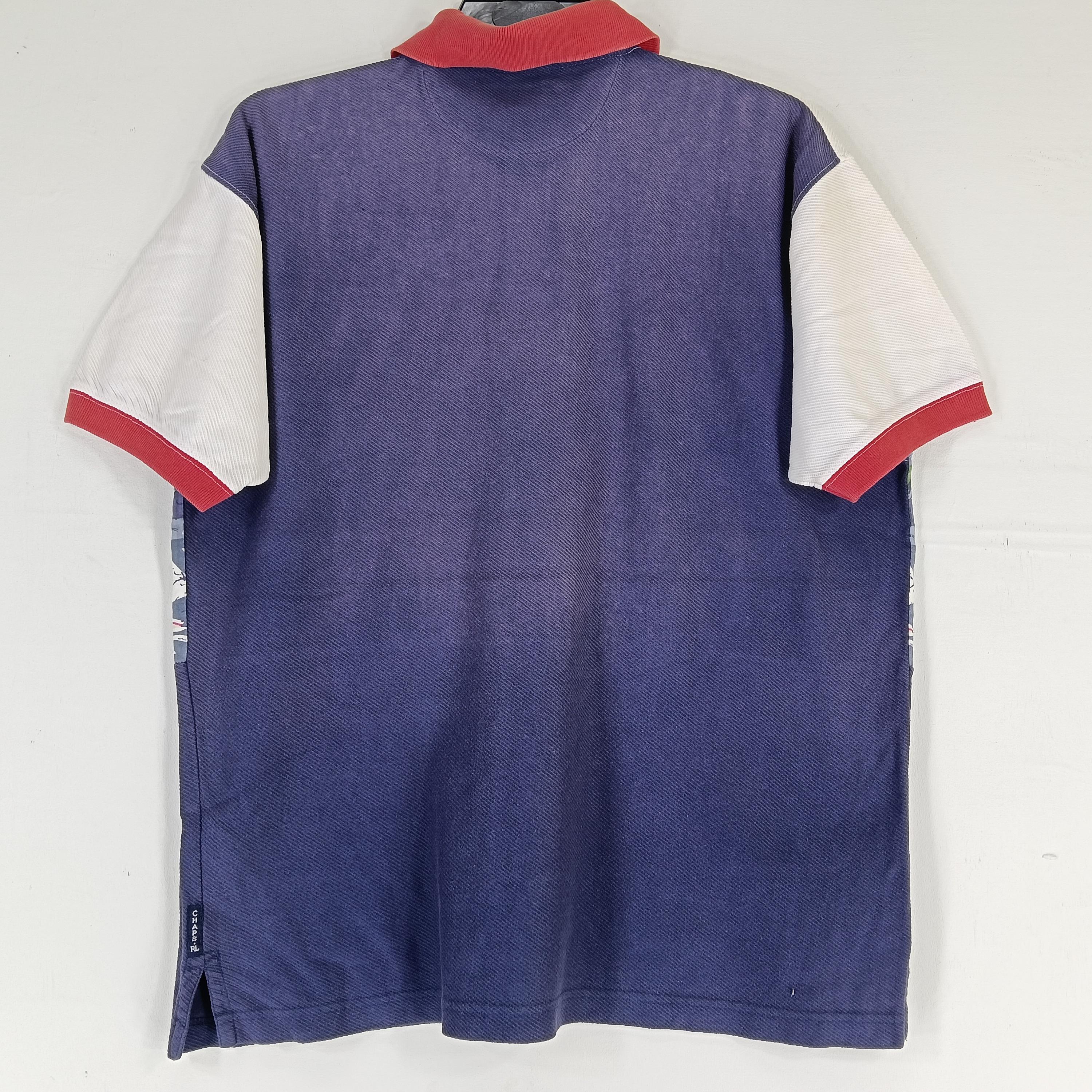 Vintage 90's Chap Ralph Lauren Overprint Ship Large Polo Shirt