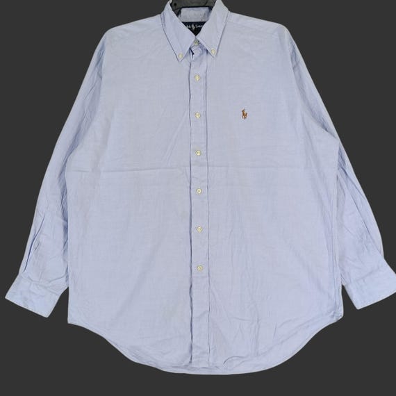 トップス 90s Polo by Ralph Lauren Chambray Shirt Vintage Polo Ralph Lauren Chambray Shirt Large 90s Polo Pony Blue