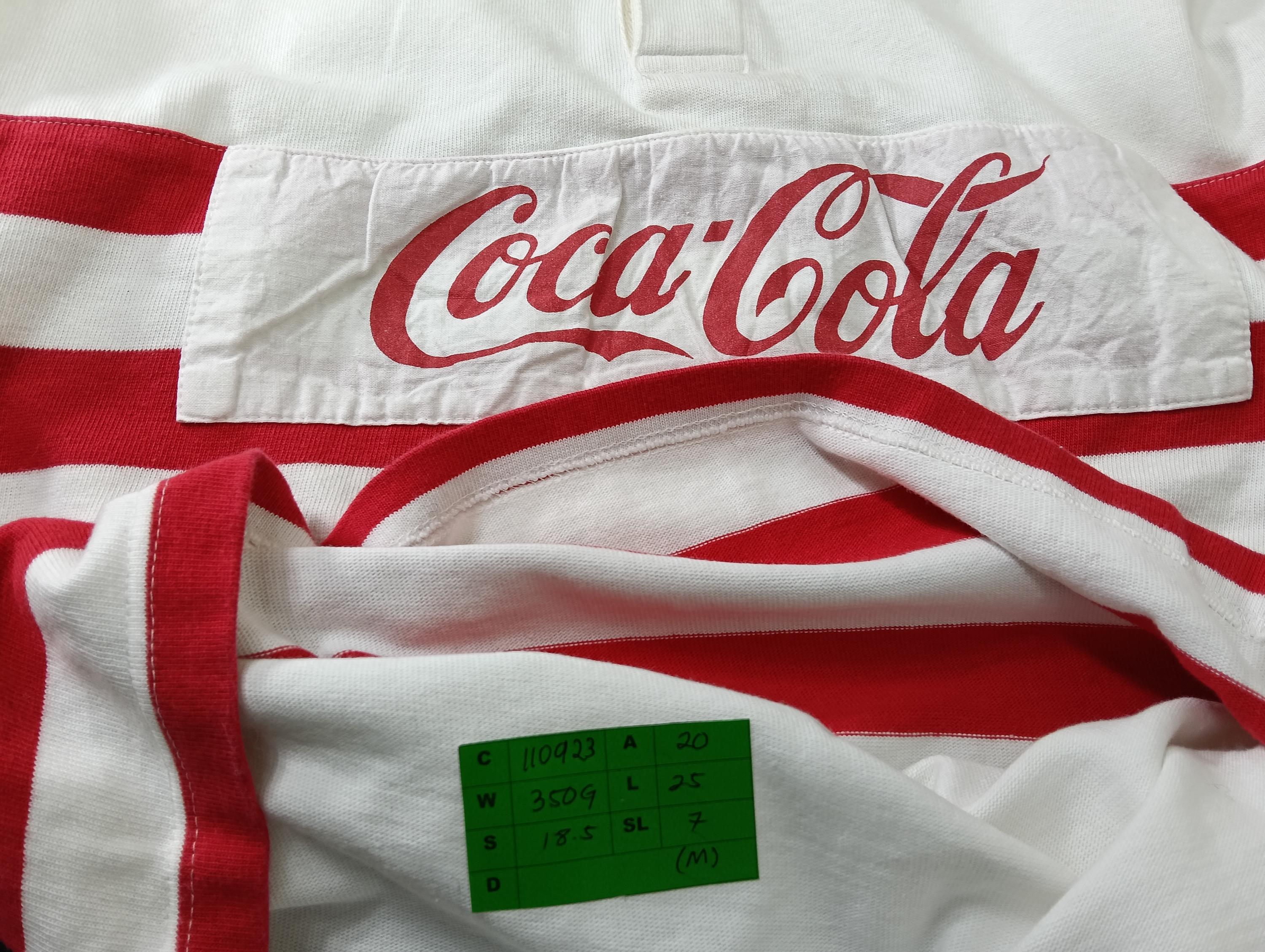 Vintage 1986 Coca Cola Shirt Stripe Medium 80's Coca Cola