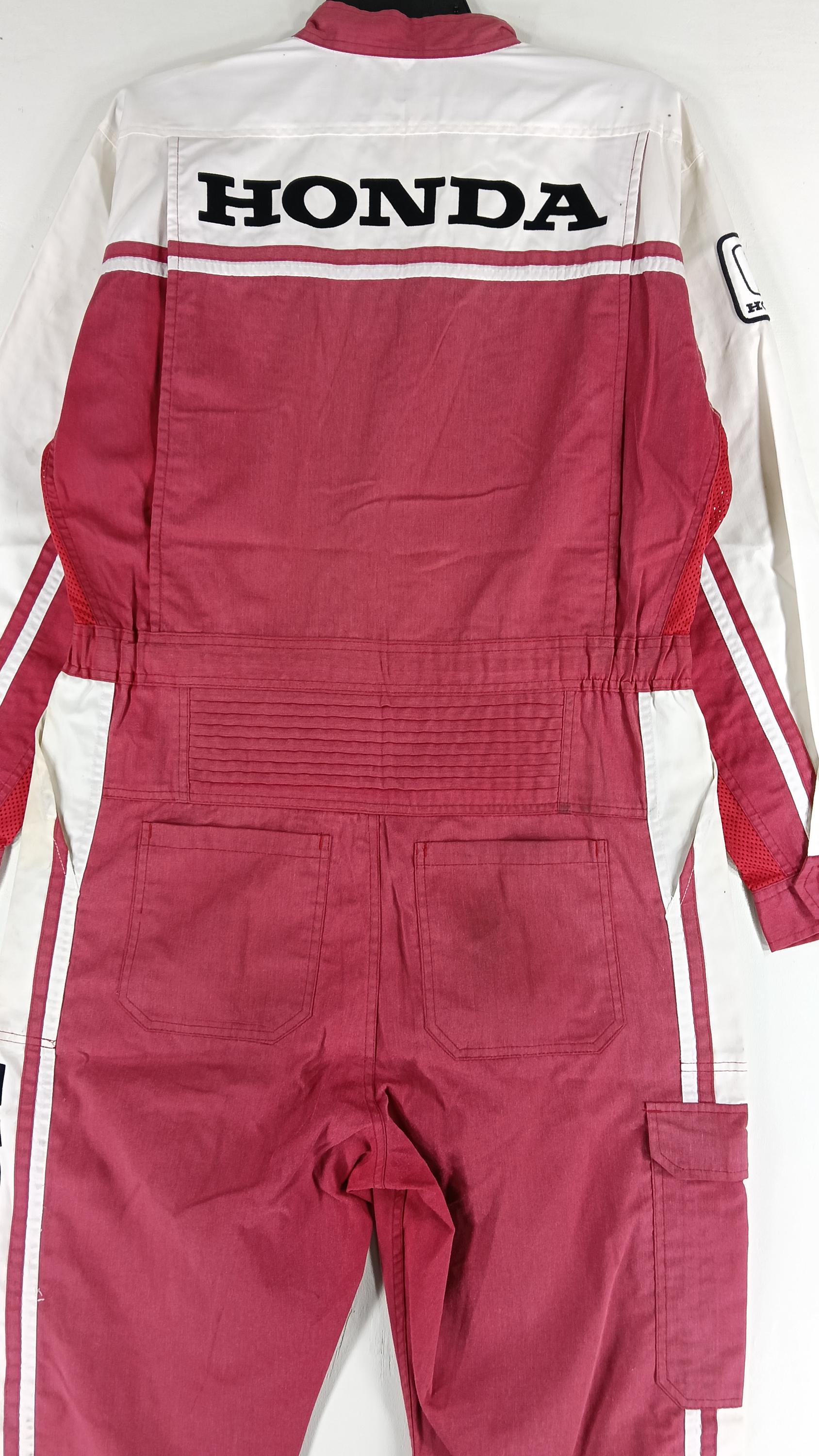 Vintage 90's Honda Red White 3large Coverall Workwear Boilersuit
