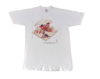 Vtg 90s Norman Rockwell American Art Artist Artwork T Shirt - Etsy