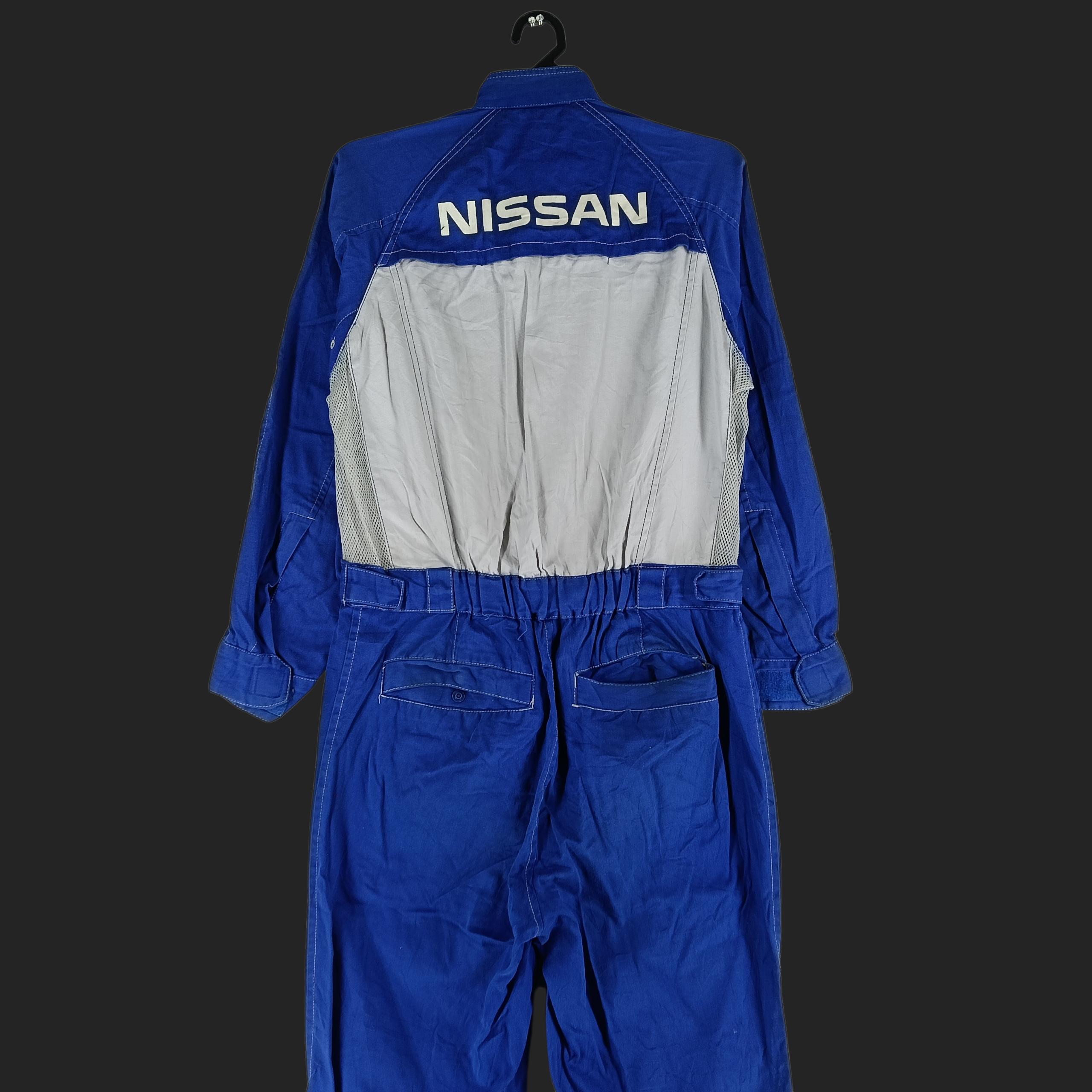 Vintage 90's Nissan Coverall Jdm Factory Faded Blue Coveralls