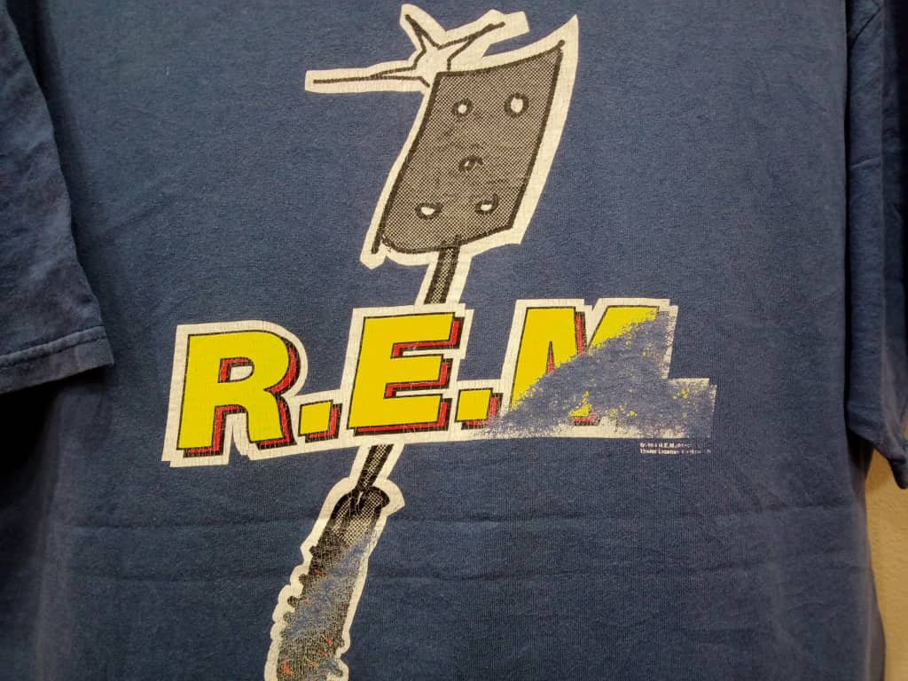 Vintage 90's Rem American Band Blue Xlarge T Shirt REM Band Genre