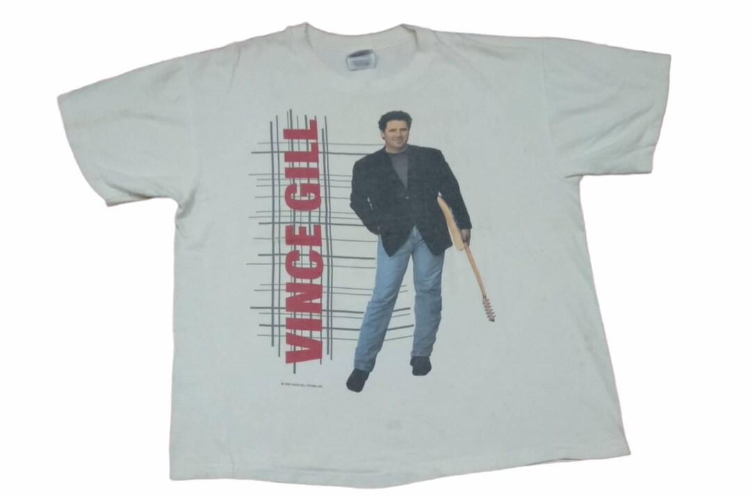 Vintage 90's Vince Gill When Love Finds You Tour White Large T
