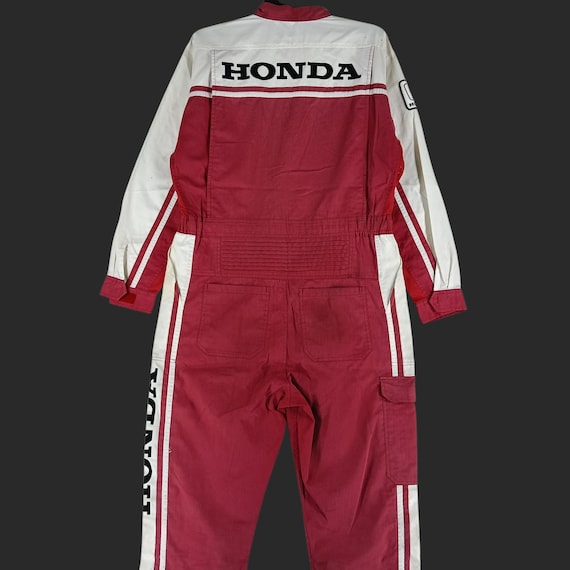 Vintage 90's Honda Red White 3large Coverall Workwear Boilersuit