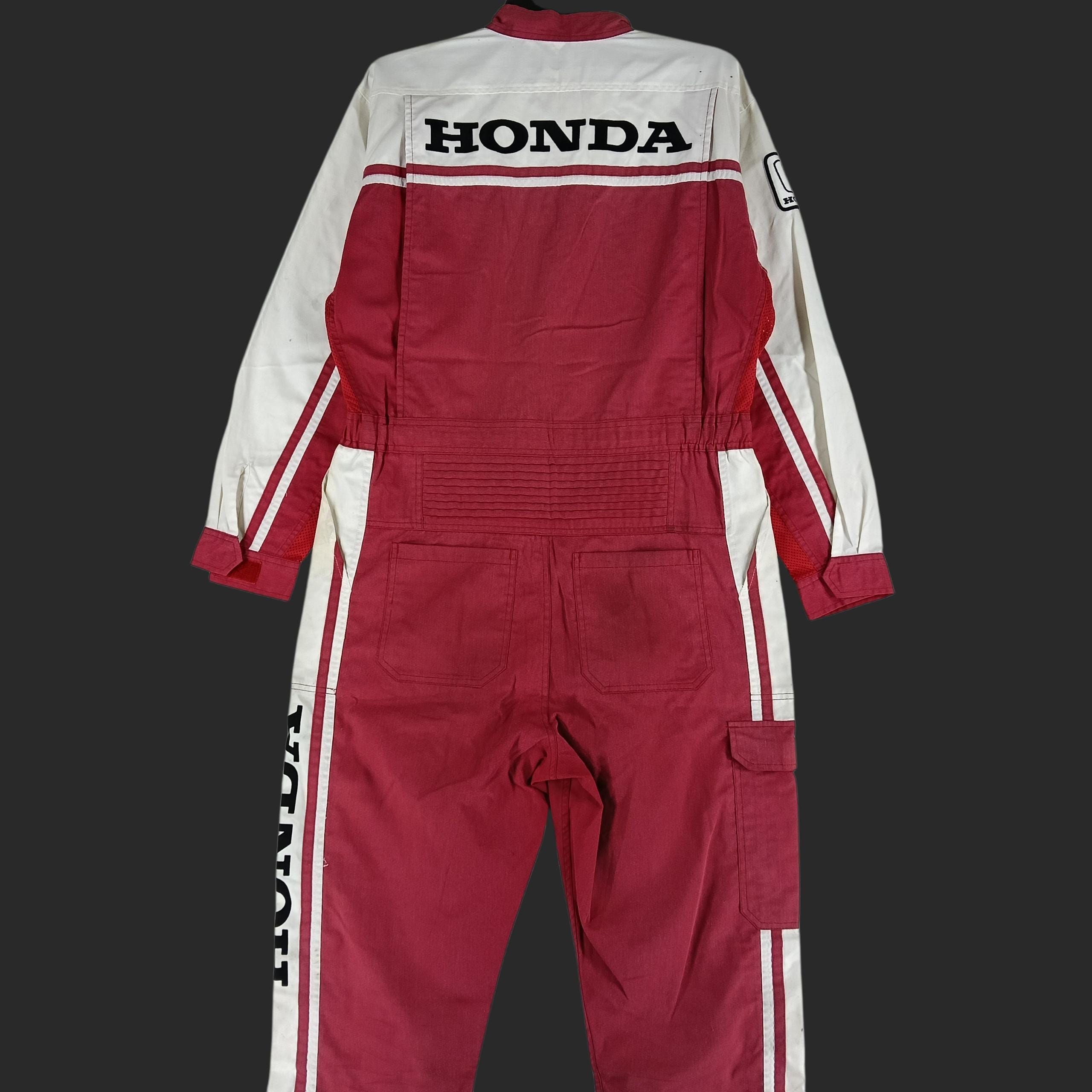 Vintage 90's Honda Red White 3large Coverall Workwear Boilersuit