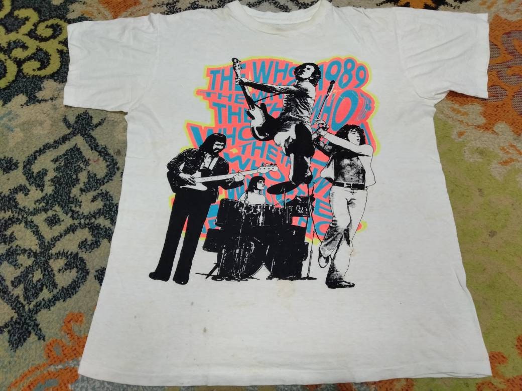 80s The who ツアーTシャツ バンドTシャツ Vintage 80's the Who English Rock Band White Medium T Shirt Music