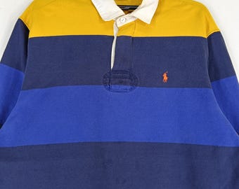 Vintage 90's Polo Ralph Lauren Polo Stripes Shirt Xlarge Polo
