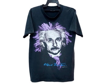 90s ビンテージ Tシャツ アインシュタイン E=mc² パロディ ネイビー ヴィンテージ 90 年代 アルバート アインシュタイン 理論物理学者