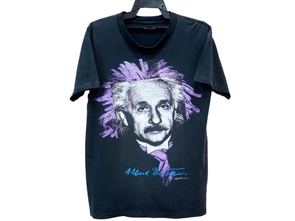 Vintage 90's Albert Einstein Theoretical Physicist Medium Black T