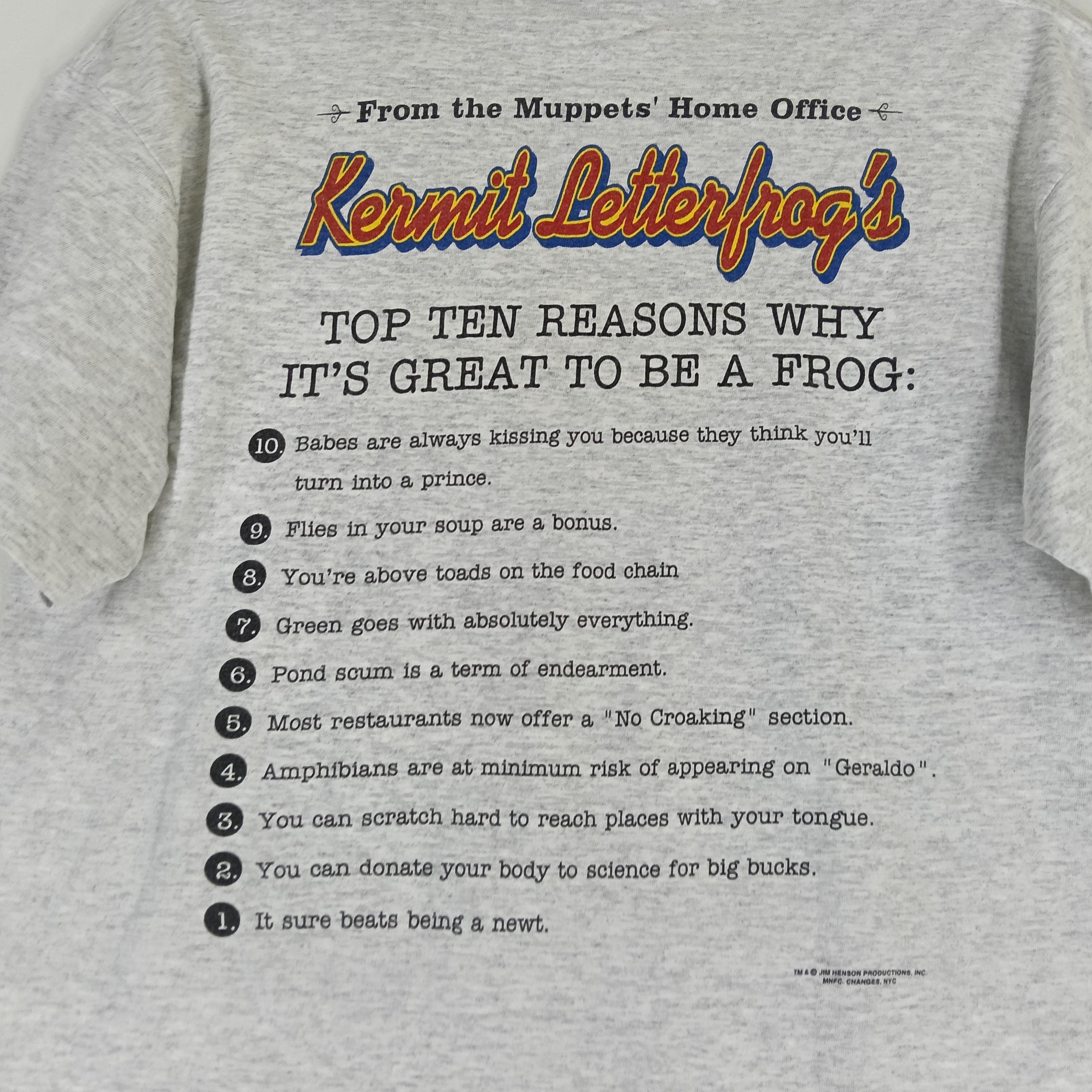 Vintage 90s Kermit Letterfrog Parody Small T-shirt Vintage 1990s 