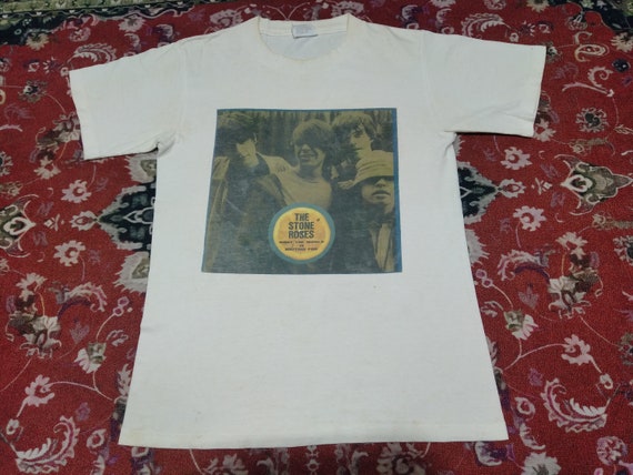 Vintage 90's the Stone Roses Ian Brown Album White Small T Shirt