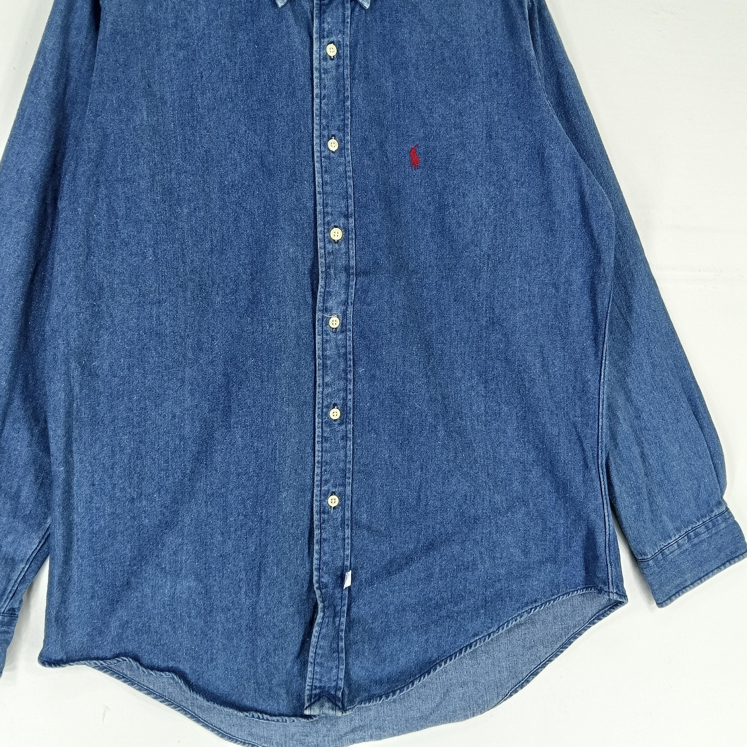 Vintage Polo Country Ralph Lauren Jeans Shirt Medium 90s Polo Pony