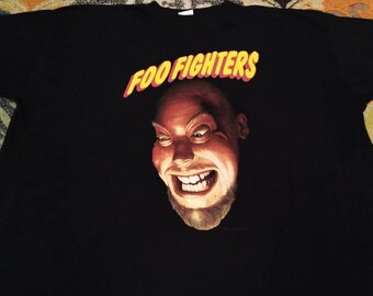 Vintage 90's Foo Fighters American Rock Band Black Xlarge T Shirt