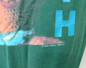 Vintage 90's Sonic Youth Dirty Green Large T Shirt Sonic Youth