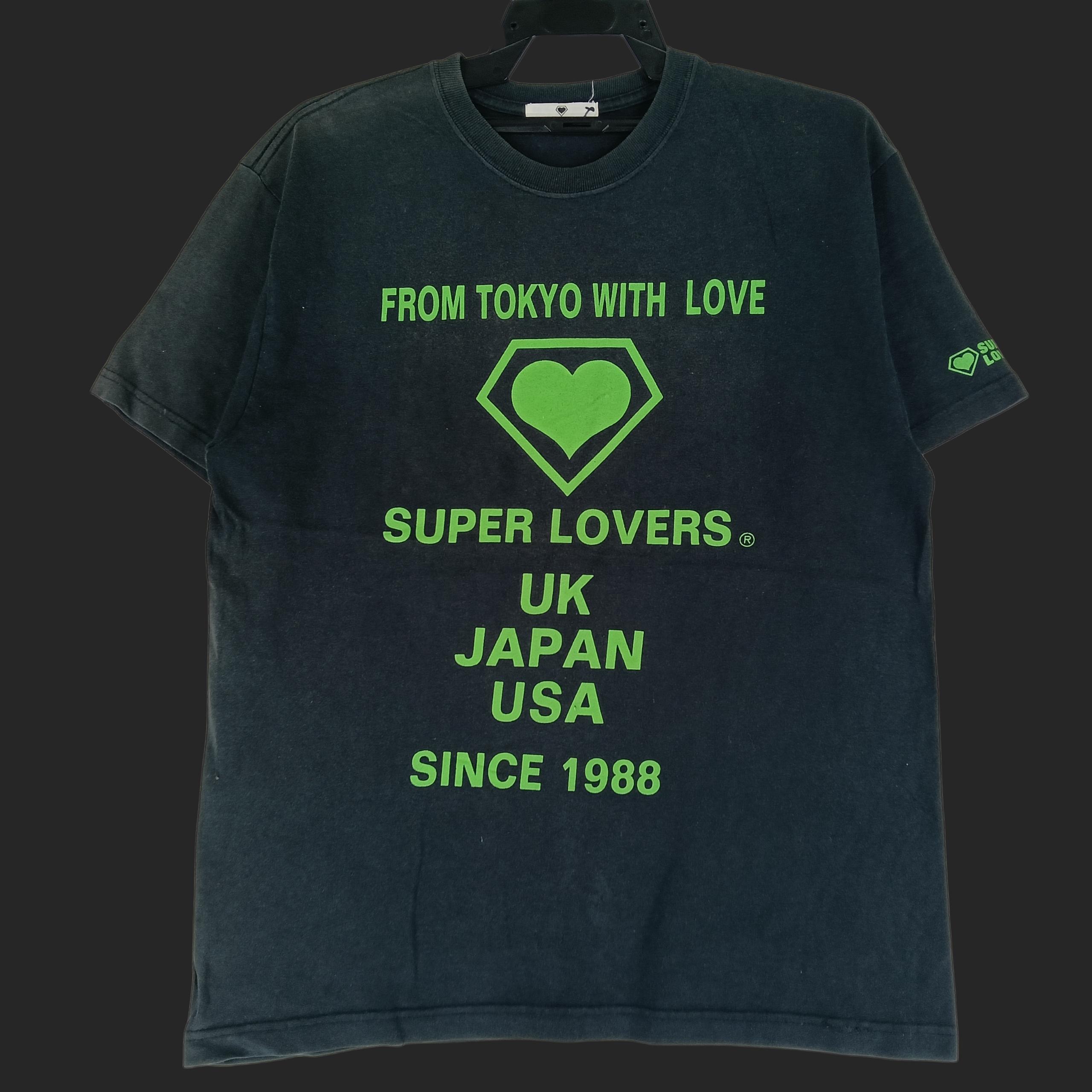 Vintage Super Lovers Japanese Brand Black Medium T Shirt